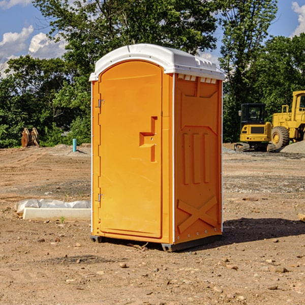 how often are the porta potties cleaned and serviced during a rental period in Grant County